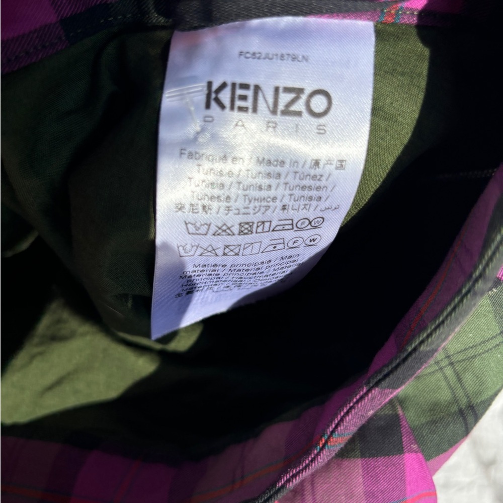 Kenzo Olive Suede A-Line Skirt - Picture 6 of 6